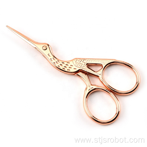 Tailoring sewing scissors cloth fabric rose gold embroidery scissors stork scissors